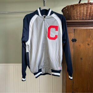 Men's CLE Guardians Navy and Gray Varsity Jacket